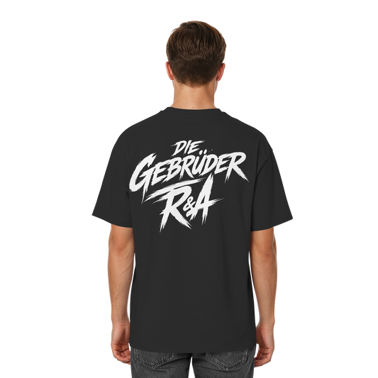 BASIC T-SHIRT R&A Schwarz Rückseite Oversized T-Shirt Die Gebrüder R&A