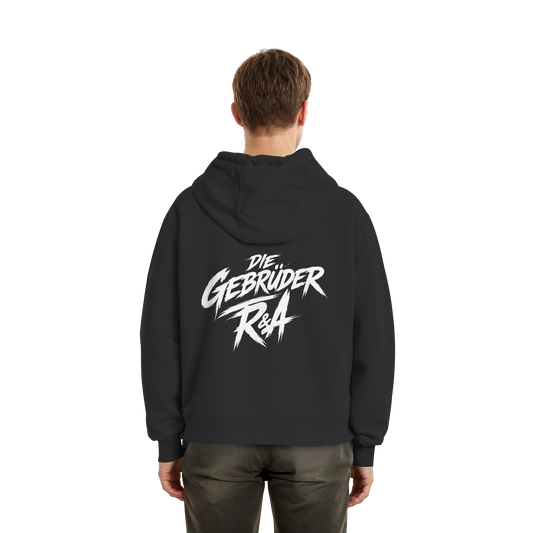 BASIC HOODIE R&A Schwarz Rückseite Oversize Hoodie Die Gebrüder R&A
