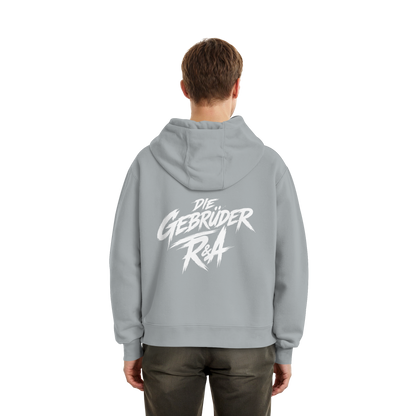 BASIC HOODIE R&A Light Asphalt Rückseite Oversize Hoodie Die Gebrüder R&A