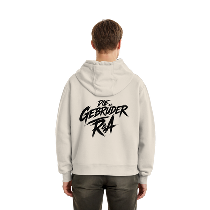 BASIC HOODIE R&A White Sand Rückseite Oversize Hoodie Die Gebrüder R&A