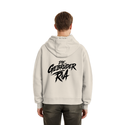 BASIC ZIPPER R&A White Sand Rückseite Oversize Zipper Die Gebrüder R&A
