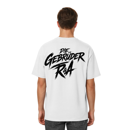 BASIC T-SHIRT R&A Weiß Rückseite Oversized T-Shirt Die Gebrüder R&A