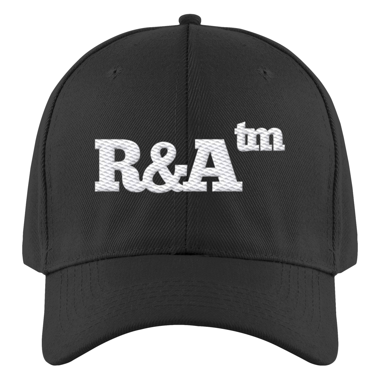 BASIC CAP R&A Schwarz Vorderseite Baseball Cap Die Gebrüder R&A