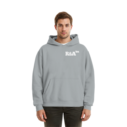 BASIC HOODIE R&A Light Asphalt Vorderseite Oversize Hoodie Die Gebrüder R&A