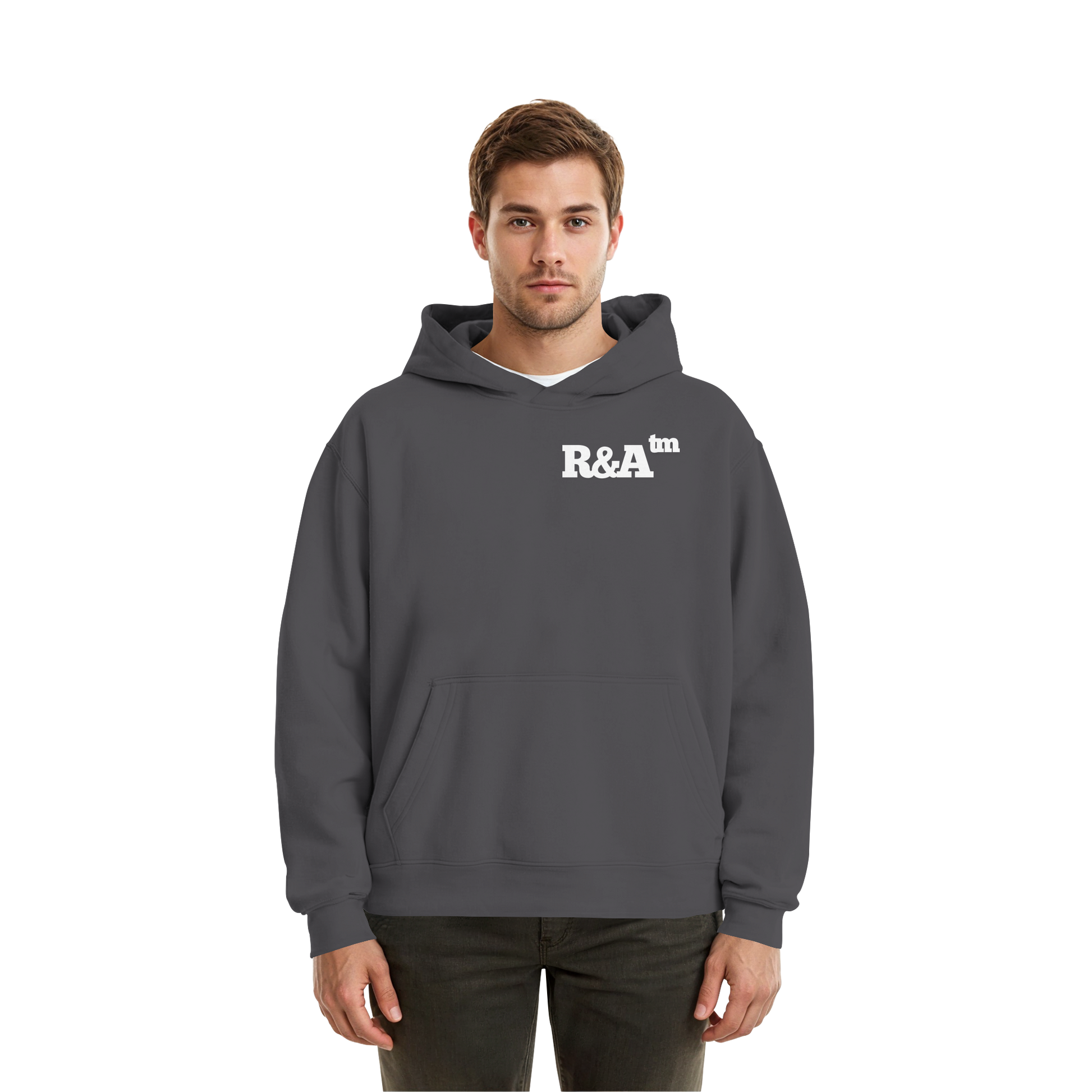 BASIC HOODIE R&A Magnet Vorderseite Oversize Hoodie Die Gebrüder R&A
