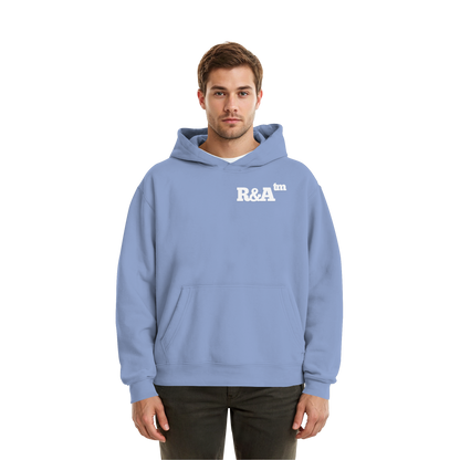 BASIC HOODIE R&A Powder Blue Vorderseite Oversize Hoodie Die Gebrüder R&A
