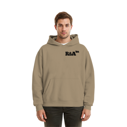 BASIC HOODIE R&A U-Beige Vorderseite Oversize Hoodie Die Gebrüder R&A