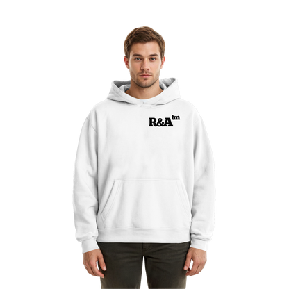 BASIC HOODIE R&A Weiß Vorderseite Oversize Hoodie Die Gebrüder R&A