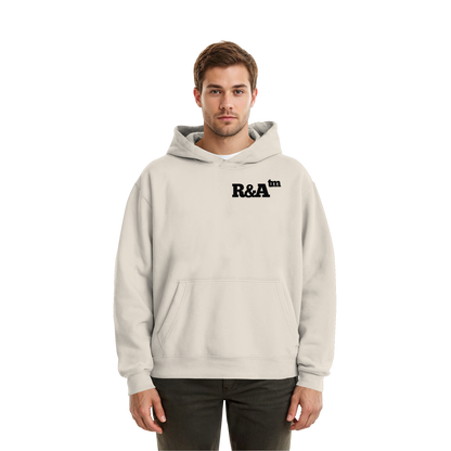 BASIC HOODIE R&A White Sand Vorderseite Oversize Hoodie Die Gebrüder R&A