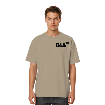BASIC T-SHIRT R&A Mastic Vorderseite Oversized T-Shirt Die Gebrüder R&A