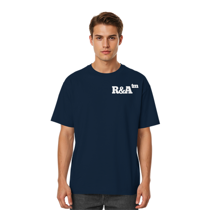 BASIC T-SHIRT R&A Navy Vorderseite Oversized T-Shirt Die Gebrüder R&A